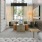 a living room with a large glass door