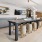 a kitchen with a bar and stools