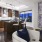 a kitchen and living room